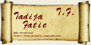 Tadija Fatić vizit kartica
